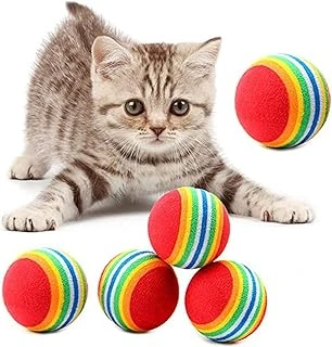 3Lü Gökkuşağı Sünger Çiğneme Oyun Topu 4,2 Cm ürün görseli 1