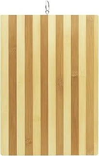 Bambu Kesme Tahtası – 26X36 Cm Metal Kulp­Lu Doğal Ahşap Kesim Panosu, Sebze Et Kesme Tahtası, Çizilmez, Hijyenik Dayanıklı ürün görseli 1