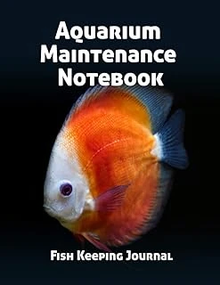 Aquarium Maintenance Notebook Fish Keeping Journal: Tank Aquarium Log Book | Orange Fish On Black Background (Aquarium Fish And Corals) ürün görseli 1