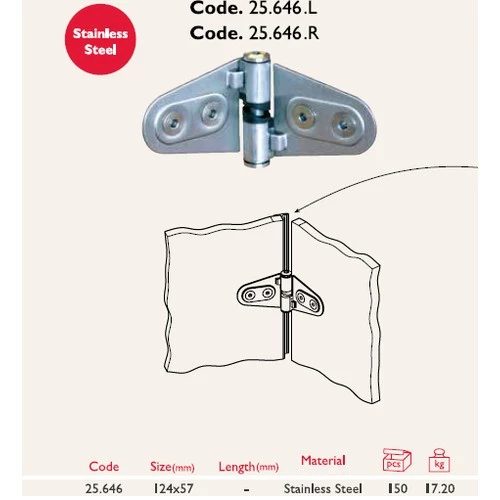 Gürçay Tekne Karavan Menteşesi Paslanmaz Oval - Resim 3