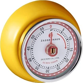 Zassenhaus Manyetik Mutfak, Klasik Mekanik Pişirme Zamanlayıcısı (Sarı), 2,75 Inç ürün görseli 1