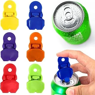 6 Parça Renkli Soda Kutusu Sekme Açacağı, Kolay Konserve Açacağı Kılavuzu, Kola, Bira, Soda, İçecek Alüminyum İçecek Kutusu Üstü Halka Açıcı Alet, Kutularınızı Böcekler Kirden Koruyun ürün görseli 1