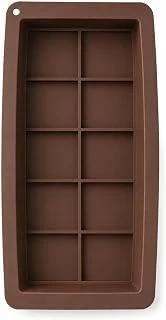 Dubai Çikolata Kalıbı Silikon Tablet Çikolata Yapım Kalıbı 10 Gözlü (Büyük Boy (26X14X3 Cm)) ürün görseli 1