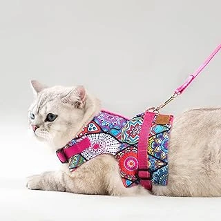 Kaçış Önleyici Gezdirme Tasması Küçük Irk Gezdirme Tasması (L, Etnik Pembe) ürün görseli 1
