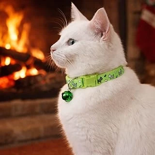 Kedi̇ Boyun Tasmasi Zi̇lli̇ Ayarlanabi̇li̇r Yeşi̇l ürün görseli 1
