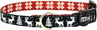 Rudolph Dark Boyun Tasması, Boğulma Önleyici Kilitli, Zil Hediyeli (Koyu Lacivert, Geyikli) ürün görseli 1