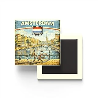 Hollanda Amsterdam Şehri Temalı Buzdolap Magneti – 9X9 Cm ürün görseli 1