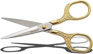 Taksun Altın Renk Lüks Nişan Söz Tepsisi Makası - Tasarım İşlemeli Söz Makası - Paslanmaz Çelik Şık Kesim Söz/Nişan Aksesuarı ürün görseli 1