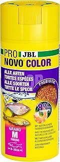 Pronovo Color Grano Click, 8-20 Cm Tüm Akvaryum Balıkları Için Renkli Granülleri, Klik Dozajlayıcı, Balık Yemi Granülleri, Boyut M, 250 Ml ürün görseli 1