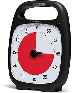 Time Timer 60 Dakika Görsel Analog Zamanlayıcı (Kömür); İsteğe Bağlı Uyarı (Ses Kadranı); Sessiz Çalışma (Tik Tak Yok); Zaman Yönetimi Aracı ürün görseli 1