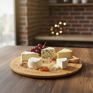 Deconox Bambu Peynir Kesim Sunum Tahtası Yuvarlak 27,5Cm*27,5Cm*1,5Cm - Ahşap Peynir, Kesme Tahtası Sunum Tepsisi ürün görseli 1