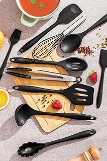 Perotti 15678 Kitchenmate Lucy Black 10'Lu Silikon Spatula Seti ürün görseli 1