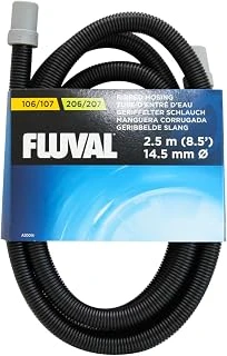 Fluval Oluklu Yedek Hortum 2,5 M, Çap 24/28 Mm Fluval Dış Filtre 104, 204, 105, 205, 106 206 Için, Siyah/Gri ürün görseli 1