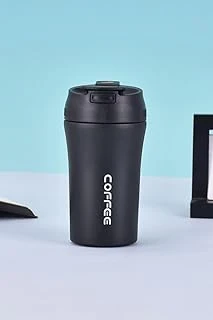 304 Çelik Siyah 400 Ml Kahve El Termos Mug Cin853Sy ürün görseli 1
