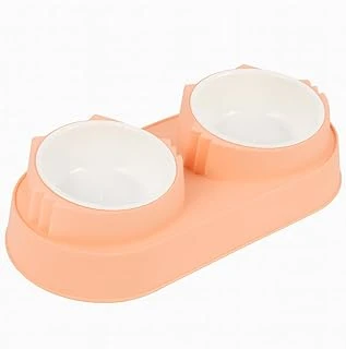 Çift Hazneli Plastik Mama Su Kabı – Pembe – Kaymaz Tabanlı, Dayanıklı & Hijyenik – Kedi/Köpek Mama Kabı – Kolay Temizlenebilir (33X17X5 Cm) ürün görseli 1