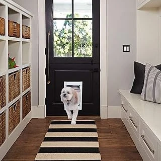 Ideal Pet Products Deluxe Alüminyum Evcil Hayvan Kapısı, Teleskopik Çerçeve, Orta, 7" X 11.3", Beyaz ürün görseli 1
