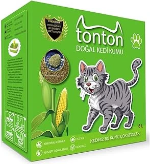 Tonton Mısır Koçanı Granülü Topaklaşan Doğal Kumu 8 Lt ürün görseli 1