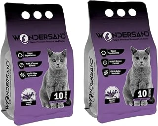 Wondersand Lavanta Kokulu İnce Tane Topaklanan Kedi̇ Kumu 10 Lt X 2 Adet ürün görseli 1