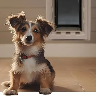 Ideal Pet Products Duvar Girişi Evcil Hayvan Kapısı Çift Kapağı, Duvarlar Için, Dahili Teleskopik Tünel Kilitleme Sürgülü, Orta Boy ürün görseli 1