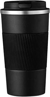 304 L Kilitli Çelik Mat Siyah 510 Ml Kahve Termos Mug Cin405Sy ürün görseli 1