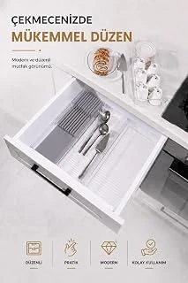 Sas Haus Çekmece İçi Bıçaklık Organizer Bölmeli Mutfak Düzenleyici Gri S-11029 ürün görseli 1