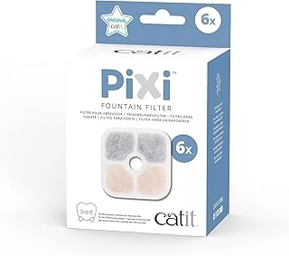 Catit 43722 Pixi Yedek Filtre, Catit Pixi Su Çeşmesi Için Içme Çeşmesi Filtresi, 6'Lı Paket ürün görseli 1