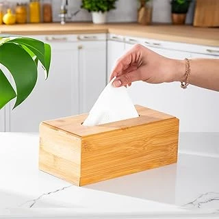 Porsima 0006 Bambu Peçetelik Ahşap Dekoratif Peçetelik Masaüstü Peçetelik Peçete Düzenleyici Peçete Kutusu ürün görseli 1