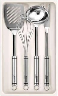 Tescoma Flexispace 899430 Mutfak Gereçleri İçin Çekmece Düzenleyici, Plastik, Beyaz, 37 X 22 X 4,5 Cm ürün görseli 1