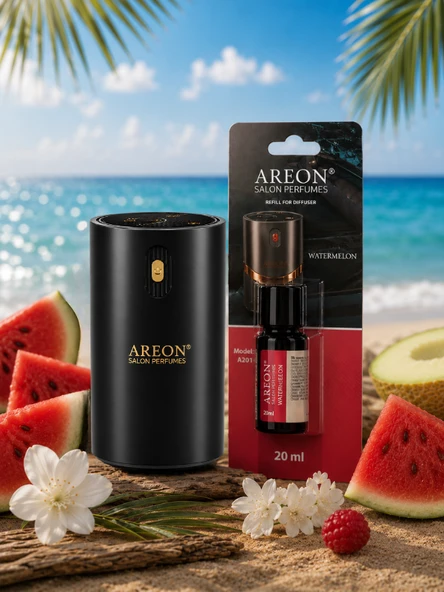 Areon Aromatik Difüzör Siyah (Klasik Metal) + Watermelon ürün görseli 1