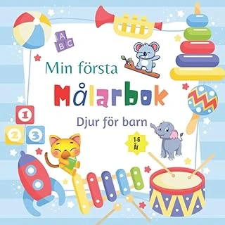 Independently Published Min Första Målarbok För Barn: Målarbok Djur För Barn 1-6 År, Enkla Och Lätta Att Färglägga Djur Från A Till Ö,Former, Spårande Siffror Och Bokstäver För Småbarn På Dagis Och F ürün görseli 1