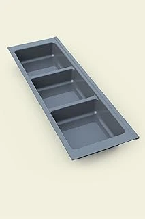 Tify Mutfak Çekmece Içi Kaşıklık, Antrasit Üç Bölmeli Modül 16Cm X 48Cm ürün görseli 1