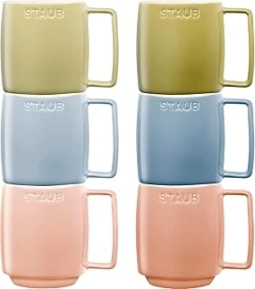 Staub Seramik Kupa Seti, 350 Ml, Makaron Renkli, 6 Parça, Mikrodalga Bulaşık Makinesi Uyumlu ürün görseli 1