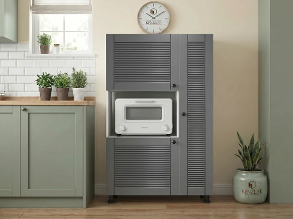 Kenzlife membran mini fırın dolabı alpkuntsağ gribyz panjur 148*90*30 mebran kapak MDF gövde ürün görseli 1