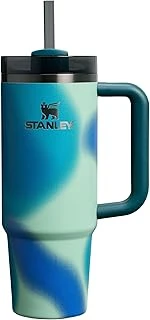 Quencher Pipetli Termos Bardak, 0.89 Litre, Turkuaz Desenli (Coastal Teal) ürün görseli 1