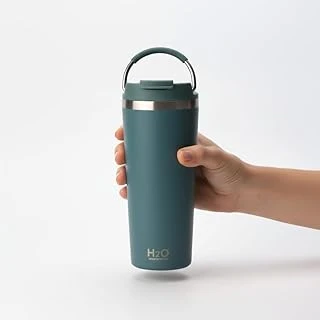 Deconox 660 Ml Pipetli Paslanmaz Çelik Termos Kupa - 4 Renk Seçeneği (Krem, Yeşil, Siyah, Mavi) - Büyük Boy (Venti) Sıcak Soğuk Tutan Mug (Yeşi̇l) ürün görseli 1