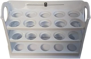3 Katlı Yumurtalık Buzdolabı Organizeri Saklama Kabı 30 Bölmeli Raflı Yumurta Kutusu Düzenleyici (1, Beyaz) ürün görseli 1