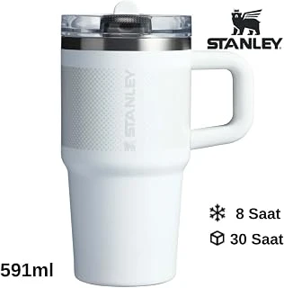 The Quencher Protour Flip Straw Termos 0,60 L Pipetli Termos 10-12484-097 Beyaz ürün görseli 1