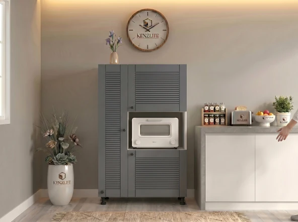 Kenzlife membran mini fırın dolabı alpkuntsol gribyz panjur 148*90*30 mebran kapak MDF gövde ürün görseli 1