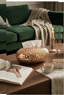 Duffa Dekoratif Gold Peçetelik Şık Tasarımlı Dekoratif Gold Hazneli Peçetelik, Masaüstü Ofis Peçeteliği ürün görseli 1