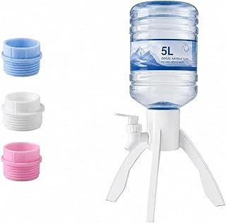 Kyrotech Çok Fonksiyonlu Mini İçecek Dağıtıcı, Elektriksiz Taşınabilir Su Sebili, Basmalı Manuel Su Pompası, 3 Adaptör Uçlu, 4.5L 5L Pet Uyumlu, Masaüstü Su Dispenseri, Kamp Piknik Ofis Bahçe ürün görseli 1