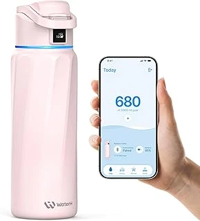 Boost Akıllı Su Şişesi, Su İçmeyi Hatırlatan, Çift Duvarlı Vakum Yalıtımlı Su Şişesi Paslanmaz Çelik, Geniş Ağızlı 32 Oz Sızdırmaz Kilitli Kapaklı Su Şişeleri, Su İzleyici, Pembe ürün görseli 1