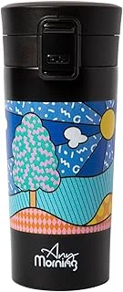 Any Morning 380 Ml Paslanmaz Çelik Termos Mug, Çift Katmanlı, Sızdırmaz Kapaklı, Siyah Ba21522 ürün görseli 1