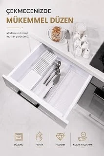 Sas Haus Çekmece İçi Bıçaklık Organizer Bölmeli Mutfak Düzenleyici Beyaz S-11029 ürün görseli 1