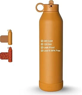 Citron Su Şişesi - Vakum Yalıtımlı Paslanmaz Çelik Su Şişesi 750Ml - Karamel ürün görseli 1