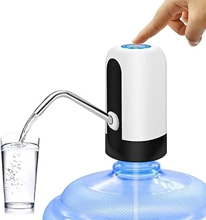 Mjiya 2,5 Litre Su Sebili, Dağıtıcı De Agua Botellon, Evrensel Su Şişesi Pompası, Şalterli Usb, Kamp, Mutfak, Atölye, Garaj Için (Beyaz) ürün görseli 1