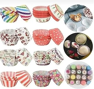 Renkli Kağıt Muffin Kek Kalıpları, 100 Adet ürün görseli 1