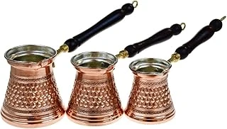 Bakır 3 Lü Karışık İşleme Cezve ürün görseli 1