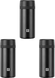 Zwilling Thermo Çay Demlikli Matara, Paslanmaz Çelik, Siyah, 420 Ml 3Lü Paket ürün görseli 1