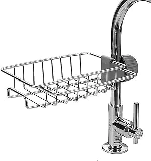 Musluk Depolama Rafı, Lavabo Süzgeci, Sünger Tutucu, Tahliye Kutulu Mutfak Sabunluğu, Delmeden Asılabilir, Mutfak, Tuvalet, Sabun, Sünger, Bez Için (Küçük) ürün görseli 1