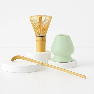 3 Parça Matcha Çayı Fırça Bamboo Whisk Tutucu Bambu Kaşık Set Mt155 ürün görseli 1